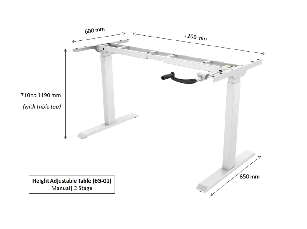 Manual Sit To Stand Desk Frame