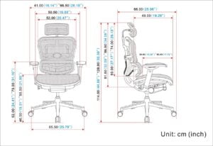 ergohuman measurements