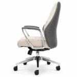 Glammy executive chair with strong chrome base and smooth wheels