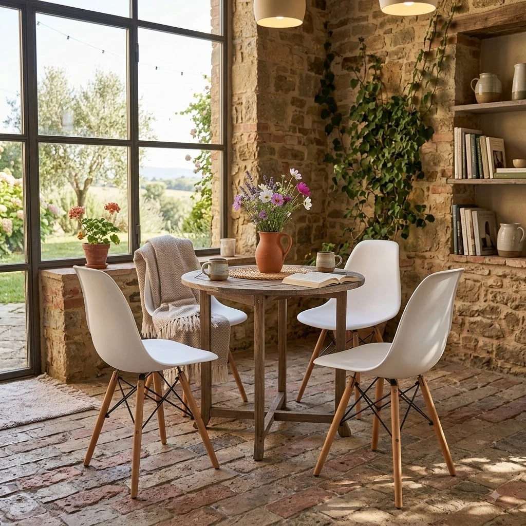 image of jelly cafeteria chair in indoor setup