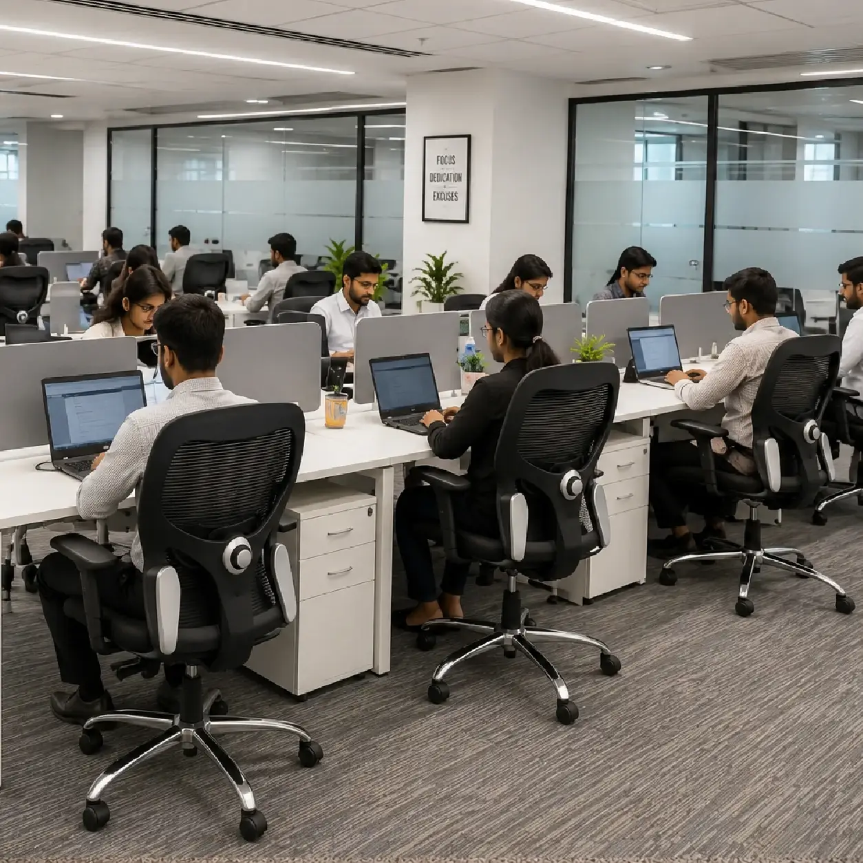 marvel medium back chair used in office staff setup