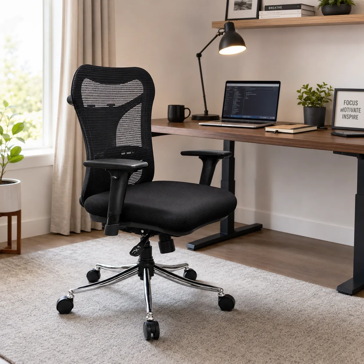 image of optima indian medium back chair in work from home setup