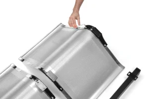 Airport style 3 seater tandem seating in stainless steel frame