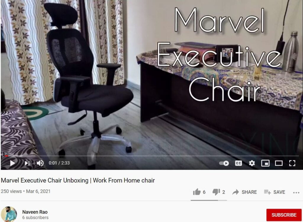 Unboxed Marvel Ergonomic Chair Naveen Rao — AMPLE SEATINGS