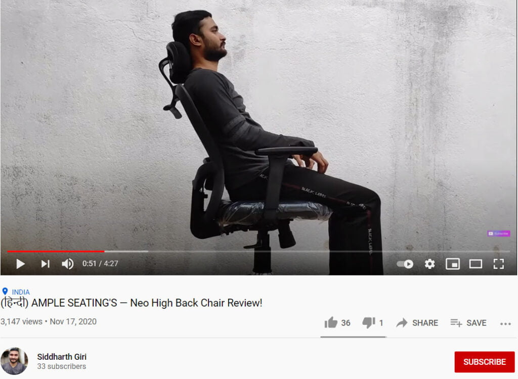 siddharth giri neo chair