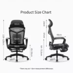 Relaxo Chair (Black frame Black Mesh) - Image 8