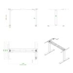 Q8741 Manual Sit & Stand Height Adjustable Desk - Image 3