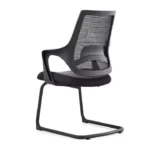 Back view of the Atom Fix Chair with sleek design, fixed armrests, and durable construction, providing comfortable seating for office or home use