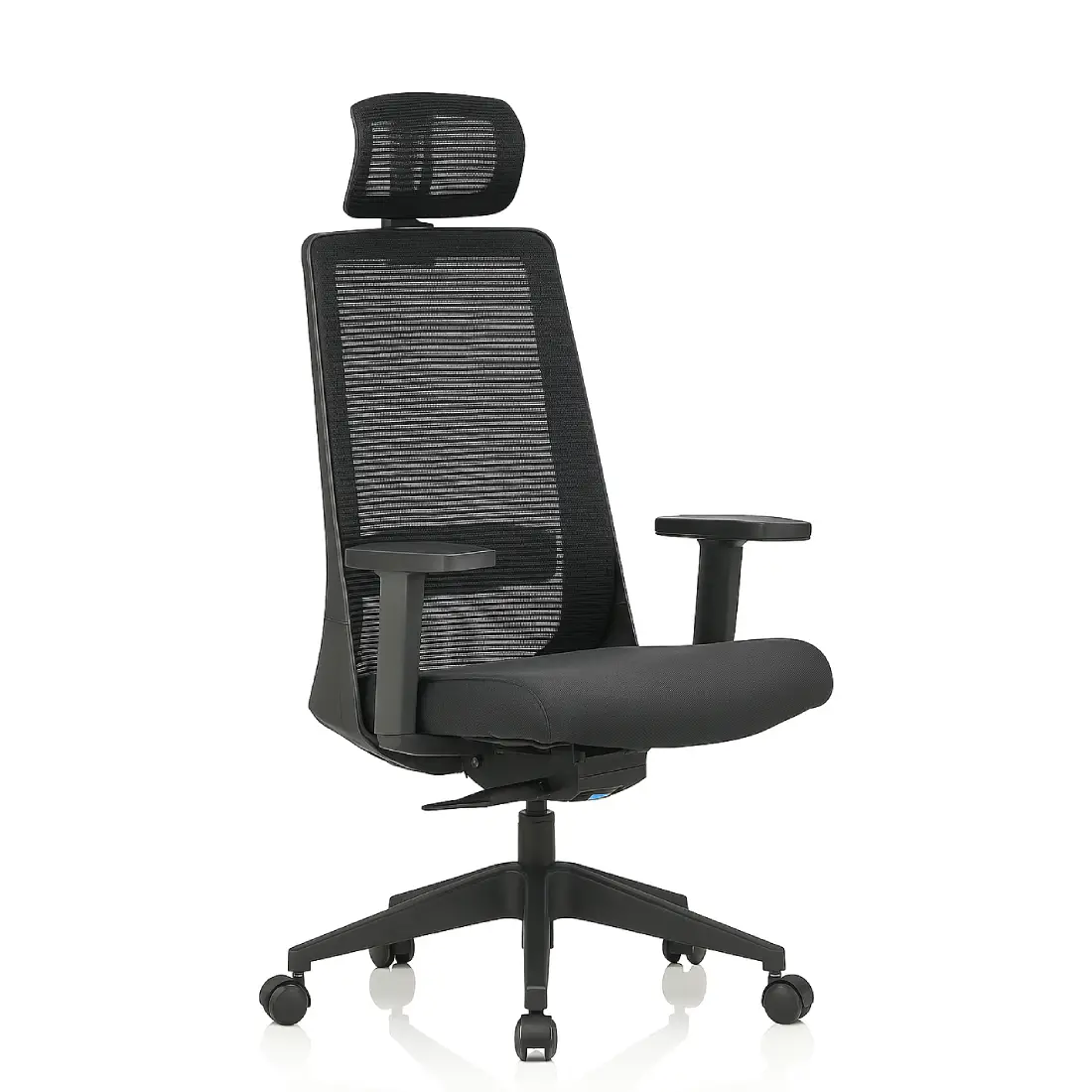 Amaze ergonomic office chair with black mesh backrest, adjustable headrest, and armrests—ideal for home or office workspace setup in India