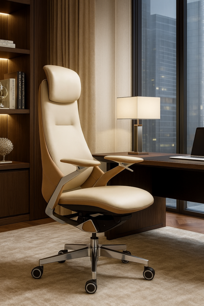 tesla premium ergonomic office chair side profile