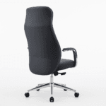 Rear view of Excel Office Chair highlighting the high backrest and sleek PU finish.