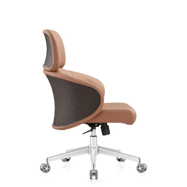 Rapid medium back brown office chair for boss cabin