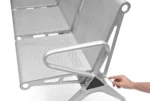 Armada 3 Seater Durable Metal Tandem Bench without Cushion for Hall and Reception