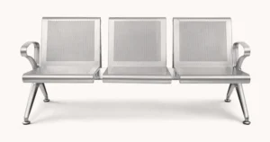 Armada 3 Seater Heavy Metal Tandem Seating without Cushion โ Strong Steel Bench