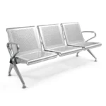 Armada 3 Seater Heavy Metal Tandem Seating without Cushion โ Durable Waiting Area Bench