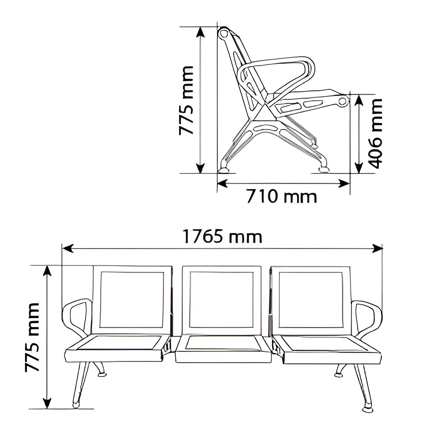 armada sofa measurment
