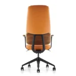 Back view of Majestic office boss chair showing elegant leather finish and sturdy frame tan hb