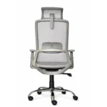 Executive office chair grey high back modern design
