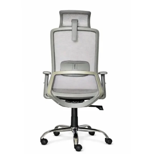 Executive office chair grey high back modern design
