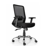 Marvel medium back ergonomic office chair black front view