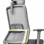 Marvel high back chair grey rear view mesh back support