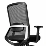Medium back office chair with lumbar support black