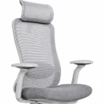 Titan Grey Ergonomic Mesh Chair Front Focus View with Comfortable Cushioned Seat
