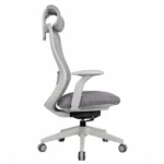 Titan Grey Ergonomic High Back Office Chair Side View with Contemporary Design