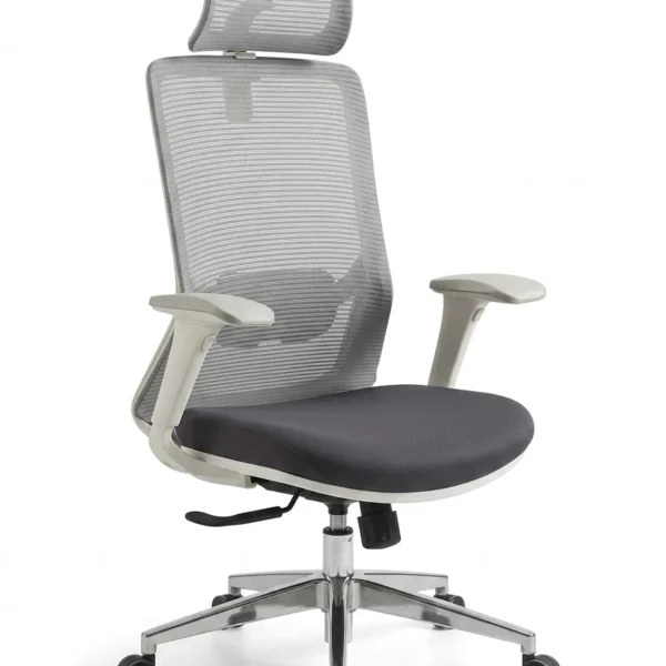 Marvel 2.0 Deluxe Grey Ergonomic Office Chair Front Angle View