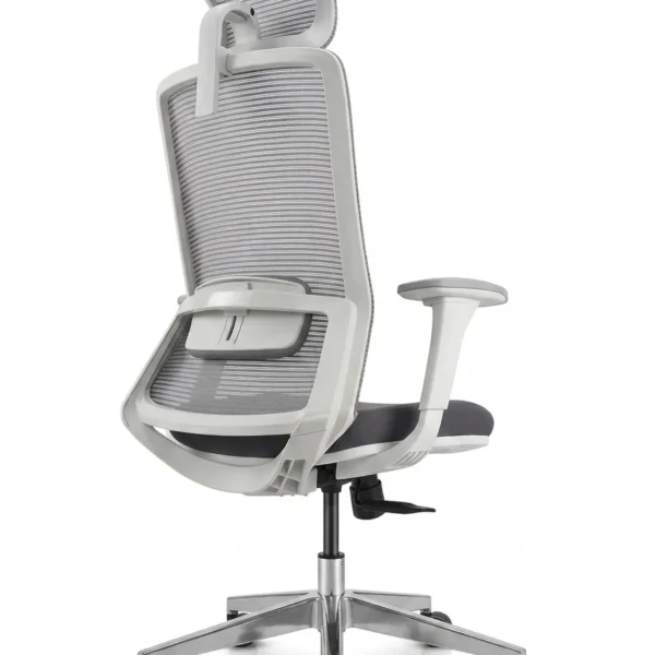 Marvel 2.0 Deluxe Grey Ergonomic Office Chair Back Angle View