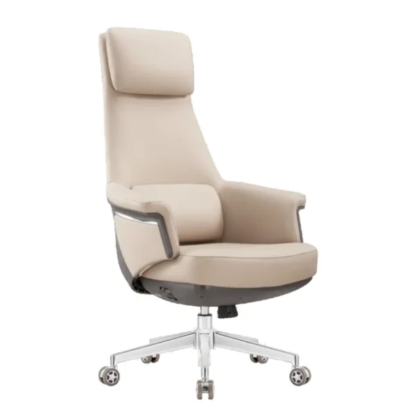 Carnival high back chair beige front angle view