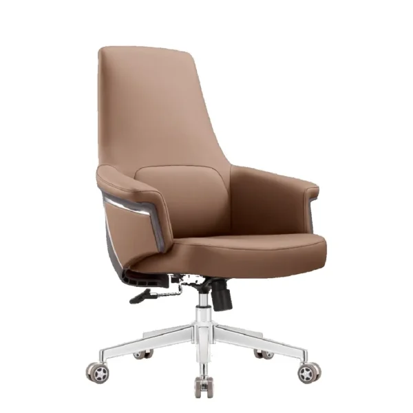 Carnival medium back chair brown front angle view
