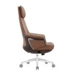 Carnival high back chair brown side view