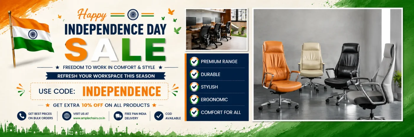 Independence day sale banner for ample seatings
