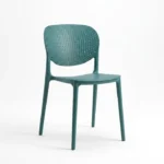 nora cafe chair in peacock blue